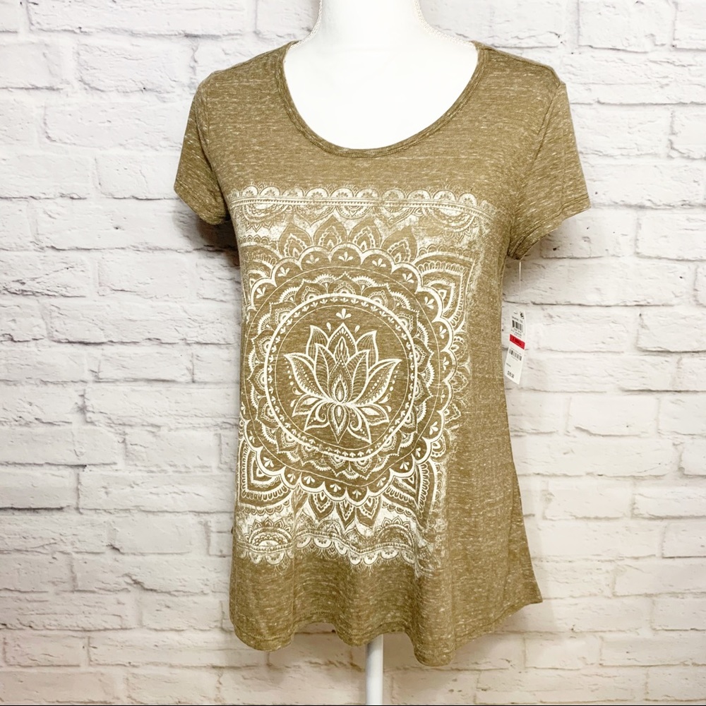 NWT Womens Style & Co lotus hi-lo tunic top